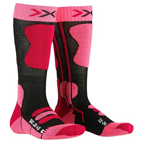 X-Socks Unisex Kinder Ski Junior 4.0 Socks, Anthracite Melange/f im Sale