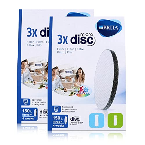 BRITA MicroDisc Wasserfilter 3stk. - Passend für BRITA fill&go Wasserfilter-Flaschen und BRITA fill&serve Wasserfilter-Karaffen (2er Pack)