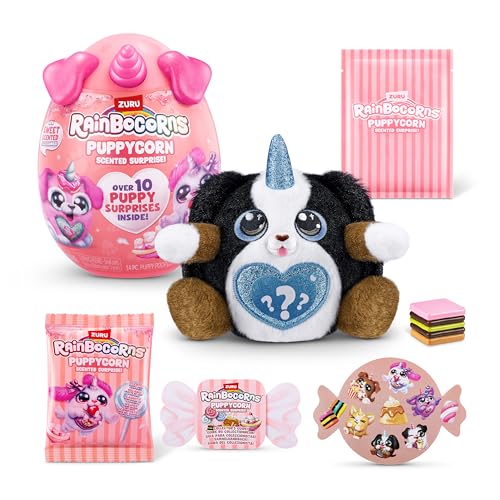 Rainbocorns Puppycorn Scent Surprise, Shepherd, by ZURU Surprise Unboxing Soft Toy, Scented Puppy Plush for Girls (Shepherd)