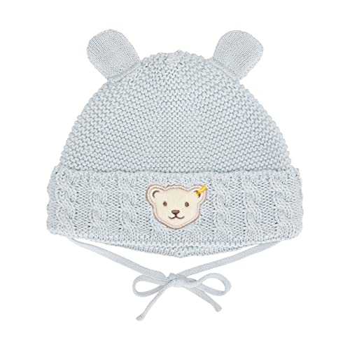 Steiff Unisex Baby Basic Bommel Beanie-Mütze, Celestial Blue, 47 im Sale