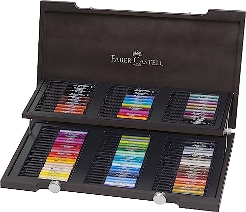 Faber-Castell 167400 - Tuschezeichner PITT artist pen, 90 Stück, im Holzkoffer,