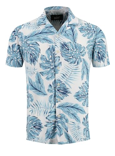 KEY LARGO Herren Belize 1/2 Patterned Hemd, Blau, im Sale