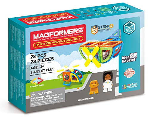 Magformers Aviation Adventure Magnetic Construction Set. 28 Pieces. STEM toy. Educational toy.