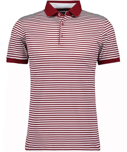 RAGMAN Herren Poloshirt gestreift, mercerisiert L, Bordeaux-685 im Sale