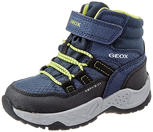 Geox Jungen J Sentiero Boy B Abx Stiefeletten, Navy Lime, EU im Sale