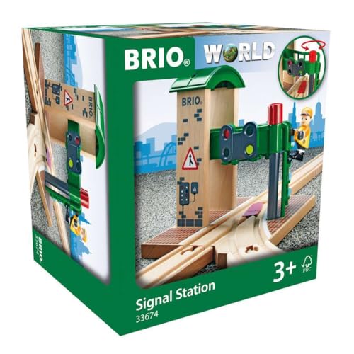 BRIO World 33674 - Signal Station - Zubehör Holzeisenbahn - Spielzeug ab 3 Jahren im Sale