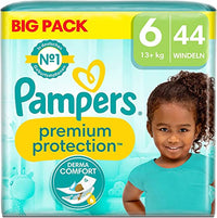 Thumbnail for Pampers Premium Protection Größe 6, 44 Windeln, 13kg+, Komfort und Schutz von Pampers für empfindliche Haut