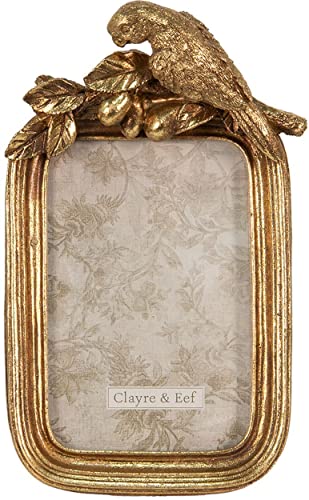 Clayre & Eef 2F0929 Bilderrahmen Goldfarbig 13x4x22 cm / 10x15 cm