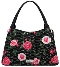 Thumbnail for Cath Kidston Black Tea Rose The New Day Tasche, Schwarz , 34cm im Sale