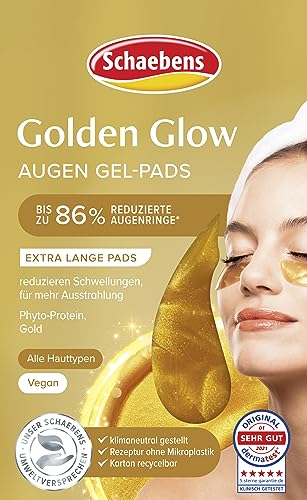 Schaebens Golden-Glow Augen Gel-Pads - Multi Effekt - reduzieren Augenringe und Schwellungen VEGAN