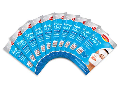 Schaebens Hyaluron Maske, (10x 10ml) 10er Pack Hydrp Boost- Mit Hyaluronsäure, Sheabutter und Quark für alle Hauttypen im Sale