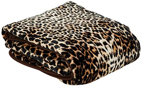 Gözze - Erstklassige Kuscheldecke, Cashmere Feeling, Hohes Stoffgewicht 500 g/m², 150 x 200 cm - Leopard, Braun im Sale