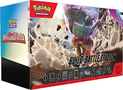 Pokémon-Sammelkartenspiel: Build & Battle Stadion Karmesin & Purpur – Entwicklungen in Paldea (2 Decks, 11 Boosterpacks & mehr)