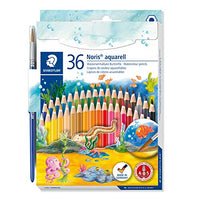 Thumbnail for STAEDTLER Noris Club 144 10ND36 Aquarell-Buntstifte, erhöhte Bruchfestigkeit, sechskant, Set mit 36 brillanten Farben, kindgerecht nach EN71, PEFC-Holz