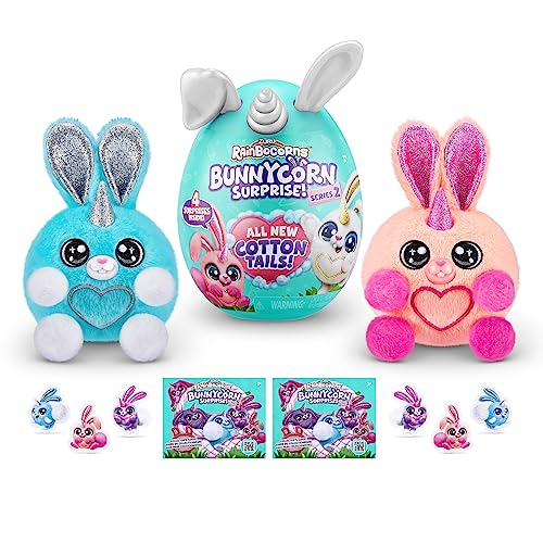 Rainbocorns 9292 Bunnycorn Surprise Serie 2, 4 Überraschungen im Inneren, Sammeln, (2er-Pack) Plüschtier