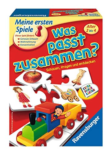 Ravensburger 21402 - Was passt zusammen? - Puzzelspiel für Kinder, Bildpaare zuordnen für 1-4 Spieler ab 2 Jahren im Sale