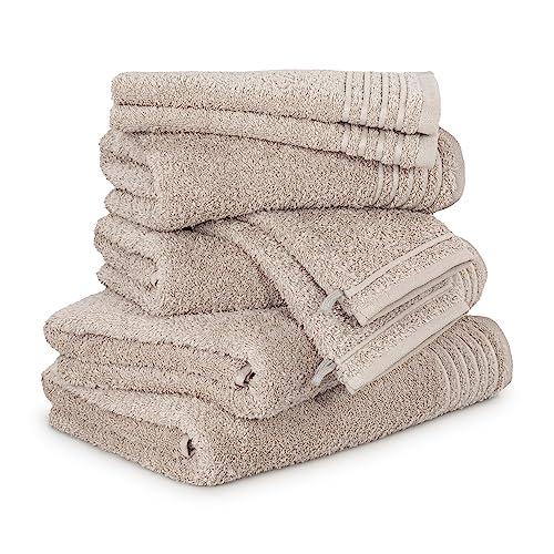 Möve Handtuchset New Classic 8-TLG Handtücher - 2X 20x15 cm + 2X 30x50 cm + 2X 50x100 cm + 2X 67x140 cm, 100% Baumwolle, Cashmere im Sale