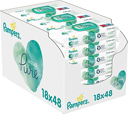 Pampers Pampers Aqua Pure Baby Feuchttücher, 864 Tücher (18 x 48), Alte Version