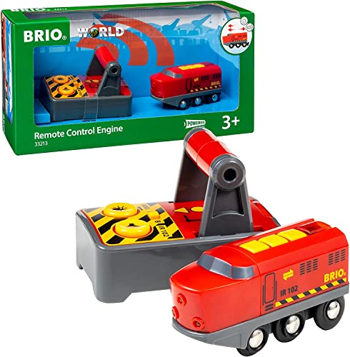 BRIO World 33213 IR-Frachtlok Elektrische Lokomotive mit Fernsteuerung - Zubehör für die BRIO World - Kleinkindspielzeug empfohlen ab 3 Jahren, Red