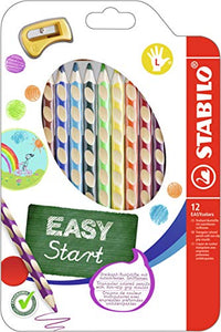 Thumbnail for Ergonomischer Buntstift für Linkshänder - STABILO EASYcolors - 12er Pack mit Spitzer - mit 12 verschiedenen Farben