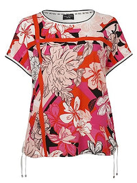 Thumbnail for Via Appia Due Damen Feminines Blusenshirt mit grafischem, floralem Front-Print im Sale