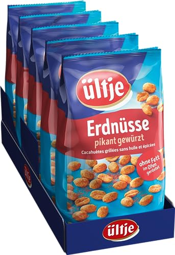 ültje Erdnüsse pikant gewürzt, ohne Fett geröstet, 5er Pack (5 x 900 g) im Sale