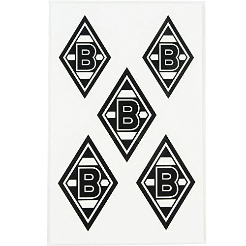 Borussia Mönchengladbach Aufkleber Sticker Raute | Offizieller Fanartikel Fohlenshop | 5er Set | Leuchten im Dunkeln | Größe 4x6 cm