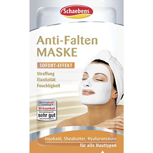 Schaebens Anti-Falten-Gesichtsmaske – Straffung, Elastizität, Feuchtigkeit, 10 x 2 x 5 ml für 20 Anwendungen, 10 Stück