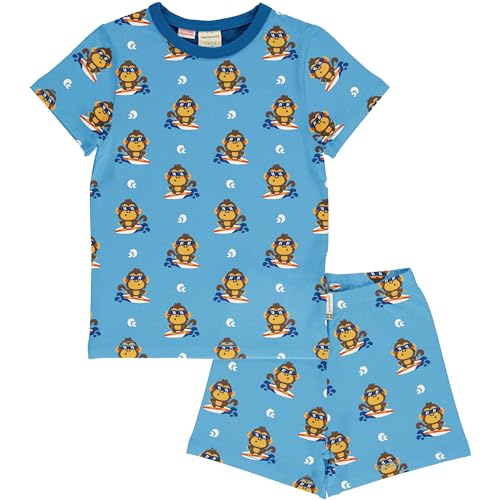 Maxomorra Kinder Schlafanzug kurz viele Affen Pyjama Short Monkey (110/116) im Sale