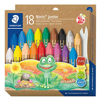 Thumbnail for STAEDTLER Wachsmalkreide Noris junior 224, perfekt für kleine Kinderhände, extra bruchsicher, Etui mit 18 Farben, 224 C18