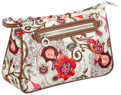 Oilily Tropical Birds L Cosmetic Bag, Elfenbein, 28.5x9.5x18.5