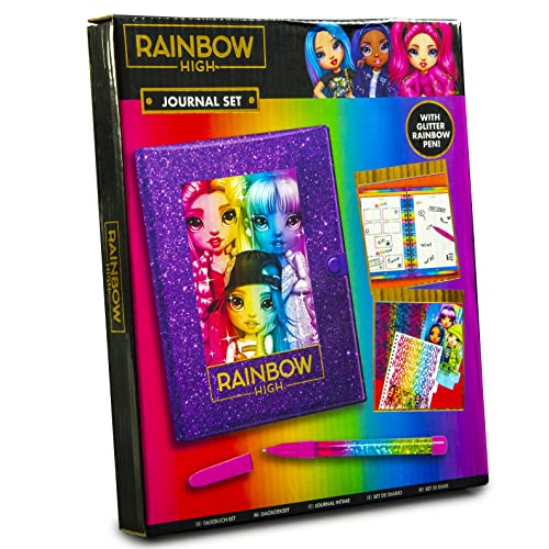 RAINBOW HIGH Journal Set - Gifts For Girls - Secret Diary For Girls - Journal For Girls - Back To School Supplies For Kids- Contains Kids Journal With, 90-0028/ABC