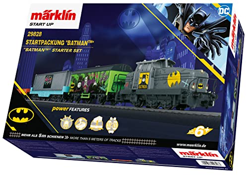 Märklin Start up 29828 - Startpackung Batman, Spur H0 Modelleisenbahn, Startset mit Zug und Gleisen, ab 6 Jahre