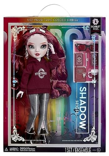 Rainbow High Shadow High Serie 3 - Scarlett Rose - Kastanienbraune Modepuppe - Modisches Outfit und mehr als 10 Bunte Spielaccessoires - Ideal für Kinder von 4-12 Jahren und Sammler