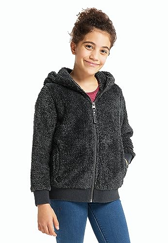 Ragwear Valentyna Mädchen Sweatjacke Sweatshirt mit Kapuze Plüsch Teddyfell Jacke Cardigan Strickjacke kuschelig weich im Sale