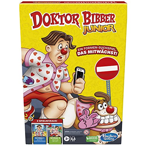 Doktor Bibber Junior Brettspiel für Vorschüler und Kinder, Doktor Bibber Spiel für jüngere Kinder, Formen-Suchspiel