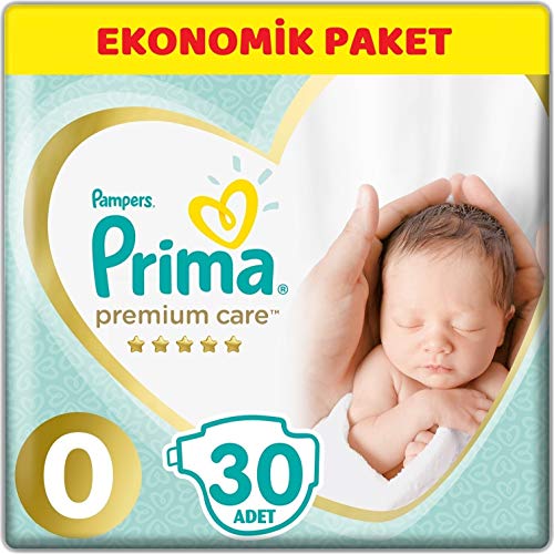 Pampers Windeln Größe 0 (<3 kg), Premium Care Windeln, 30 Stück, Bester Komfort und Schutz empfindlicher Haut von Pampers