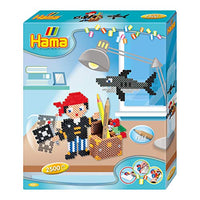 Thumbnail for Hama Perlen 3251 Geschenk-Set Piraten mit ca. 2.500 bunten Midi Bügelperlen mit Durchmesser 5 mm, Motivvorlage und Stiftplatte, inkl. Bügelpapier, kreativer Bastelspaß für Groß und Klein im Sale