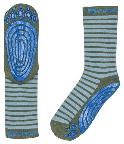 Finkid Tapsut Gestreift-Blau - Vielseitige bequeme Kinder Antirutsch-Socken, im Sale