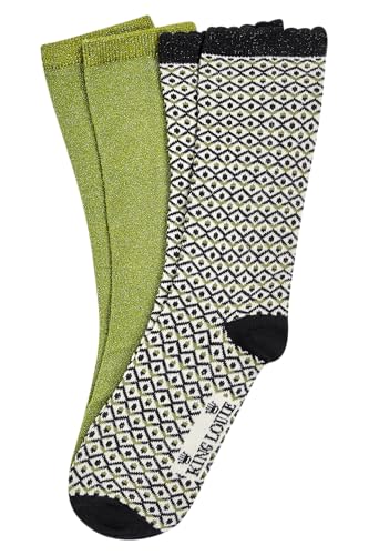 King Louie Damen Socken 2 Paare im Set inkl. Geschenkschachtel Quentin (39-42, 253 Posey Green) im Sale