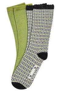 Thumbnail for King Louie Damen Socken 2 Paare im Set inkl. Geschenkschachtel Quentin (39-42, 253 Posey Green) im Sale