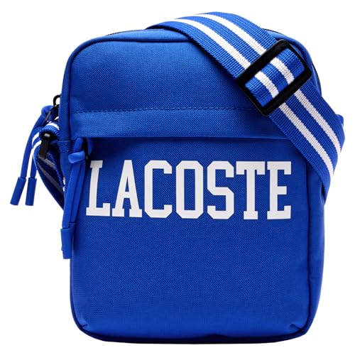 Lacoste Herren Tasche Kuriertasche Umhängetasche Print Collage Ladigue Vertical Camera Bag, Farbe:Blau, Artikel:-N35 blue im Sale