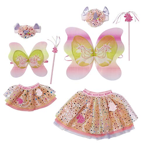 Zapf Creation 829325 BABY born Fantasy Great Value Set - Outfitset für Puppe und Kind mit Rock, Stirnband, Flügeln und Zauberstab im Sale