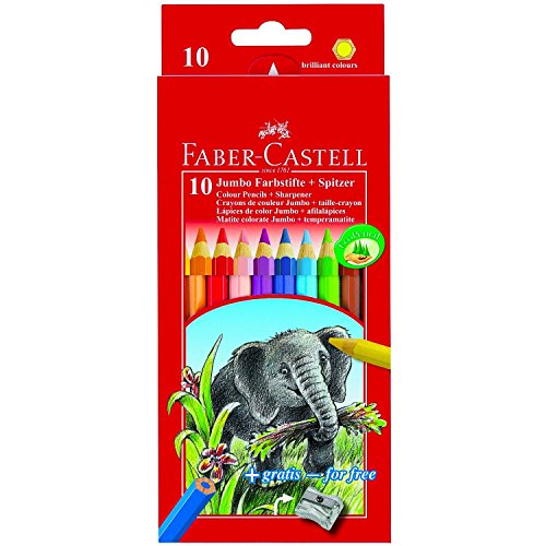 Faber-Castell Jumbo 10pieza (s) laápiz: - Farbstift (10 Stück) Holz, mehrfarbig