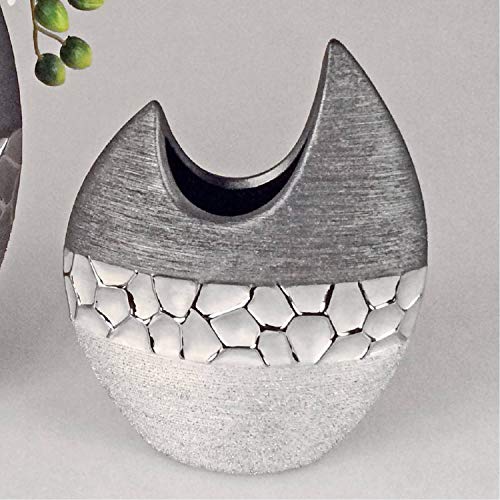 formano Vase Silber-grau flach 21 cm 739896