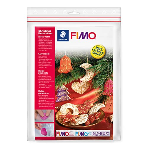 STAEDTLER Motiv-Form Weihnachtsschmuck Fimo Accessoires, einfaches Entformen, Lebensmittel-kompatibel, Frost- und hitzebeständig, extrem lange Lebensdauer, mit detaillierter Anleitung, 8742 35