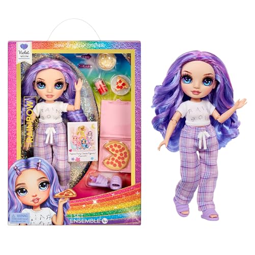 Rainbow High Junior High PJ Party - Skyler (Blau) - 22 cm Puppe mit weichem Einteiler, Hausschuhen und Spielzubehör - Kinderspielzeug - Ideal für 4-12 Jahre im Sale