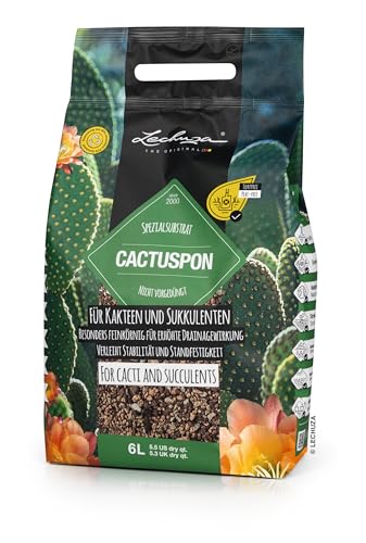 LECHUZA-Pflanzsubstrat CACTUSPON 6 Liter | für Kakteen und Sukkulenten | toffrei und ohne Düngemittel | 19546 im Sale