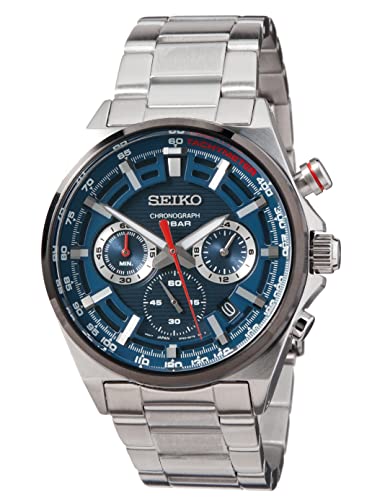 Seiko Herren-Uhr Quarz Edelstahl mit Edelstahlband SSB407P1, Silber im Sale