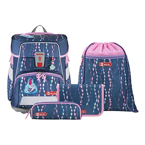 Step by Step Schulranzen-Set Space „Mermaid Bella“ 5-teilig, lila-rosa, Unterwasser-Design, ergonomischer Tornister mit Reflektoren, höhenverstellbar mit Hüftgurt für Mädchen 1. Klasse, 20L im Sale